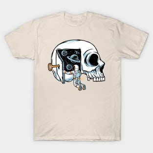 astronaut opening door T-Shirt